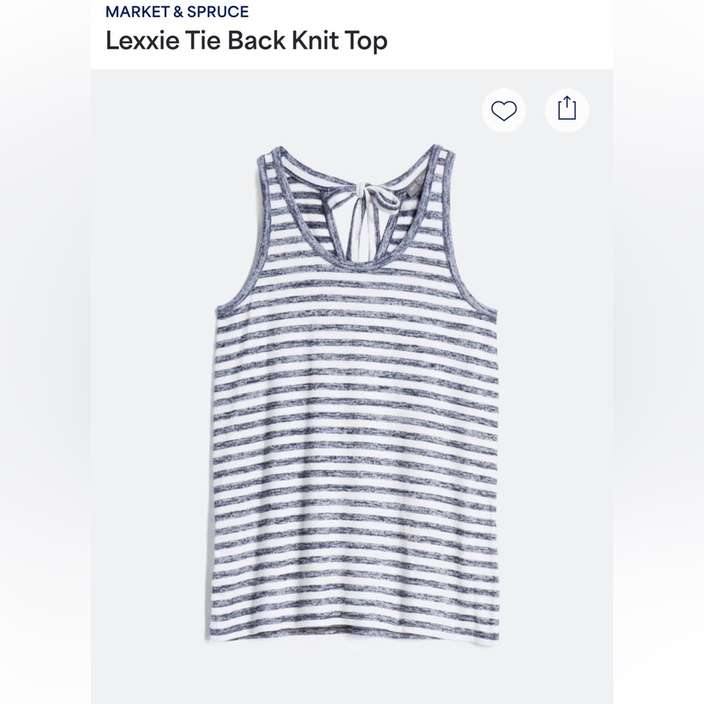 Market & Spruce Blue and White Striped Knit Top